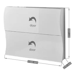 Garnero Arredamenti Scarpiere E Cassepanche|Scarpiere-Scarpiera ingresso 101x82h cm 2 ante moderna bianco lucido Sea Gihome®