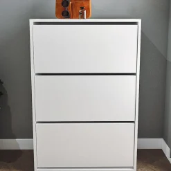 Garnero Arredamenti Scarpiere E Cassepanche|Scarpiere-Scarpiera ingresso 74x110h cm moderna bianco Palmaria Bianco Opaco