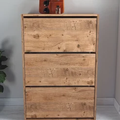 Garnero Arredamenti Scarpiere E Cassepanche|Scarpiere-Scarpiera ingresso 74x110h cm moderna Palmaria Rovere