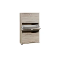 Garnero Arredamenti Scarpiere E Cassepanche|Scarpiere-Scarpiera ingresso 69x112h cm 3 ante rovere Lola