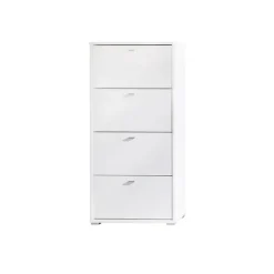 Garnero Arredamenti Scarpiere E Cassepanche|Scarpiere-Scarpiera ingresso 69x147h cm 4 ante moderna bianco Lola Bianco Opaco