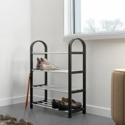 Garnero Arredamenti Scarpiere E Cassepanche|Scarpiere-Scarpiera ingresso 50x65h cm 4 ripiani Lavinia Nero