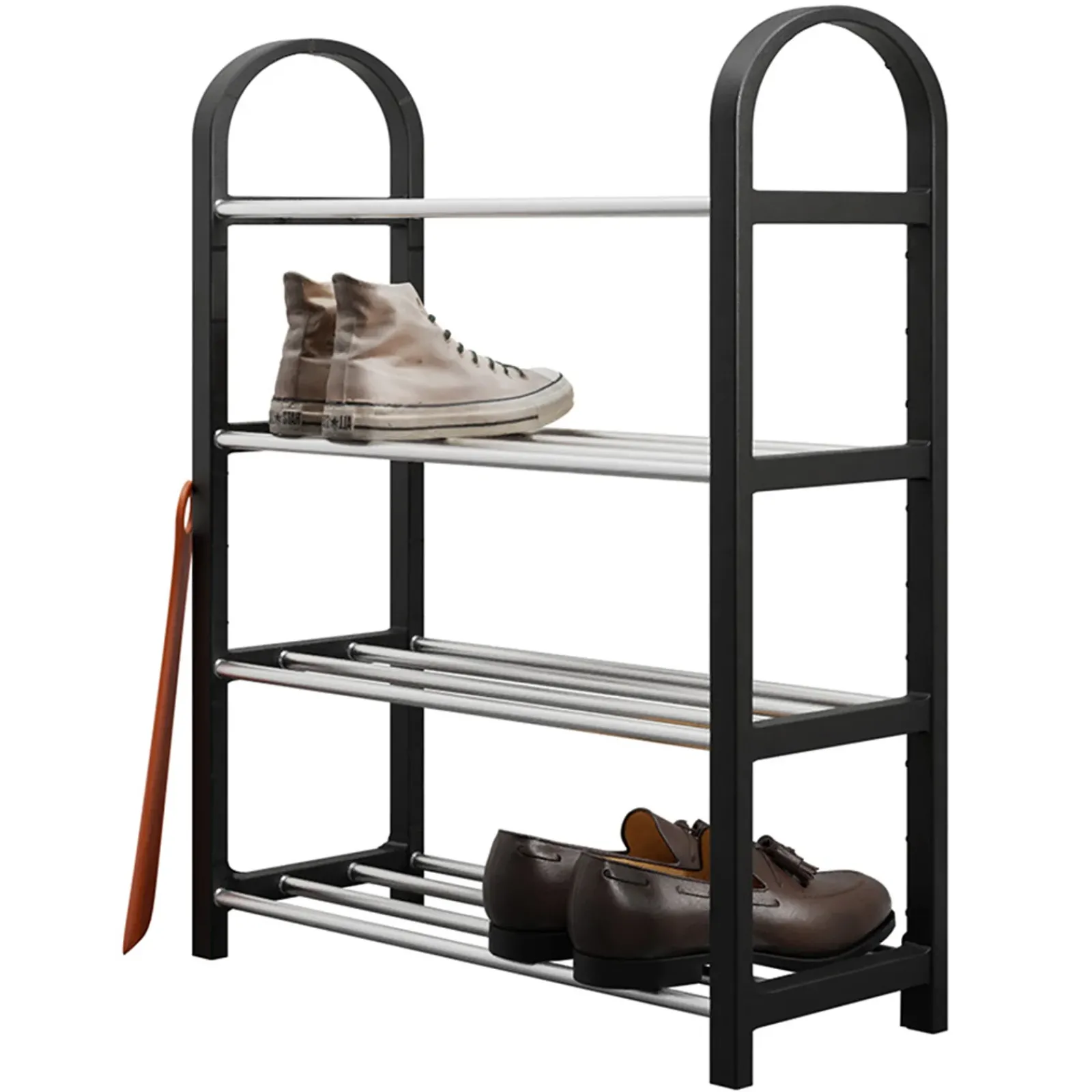 Garnero Arredamenti Scarpiere E Cassepanche|Scarpiere-Scarpiera ingresso 50x65h cm 4 ripiani Lavinia Nero