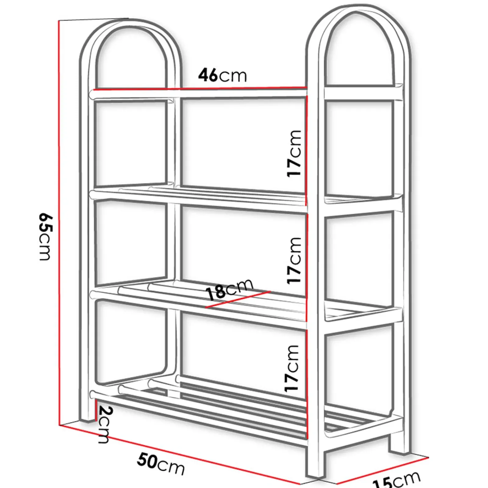 Garnero Arredamenti Scarpiere E Cassepanche|Scarpiere-Scarpiera ingresso 50x65h cm 4 ripiani Lavinia Nero