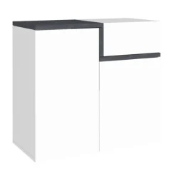 Garnero Arredamenti Scarpiere E Cassepanche|Scarpiere-Scarpiera ingresso 80x80h cm 2 ante bianco lucido ossido Lucidardo Bianco Lucido - Ossido