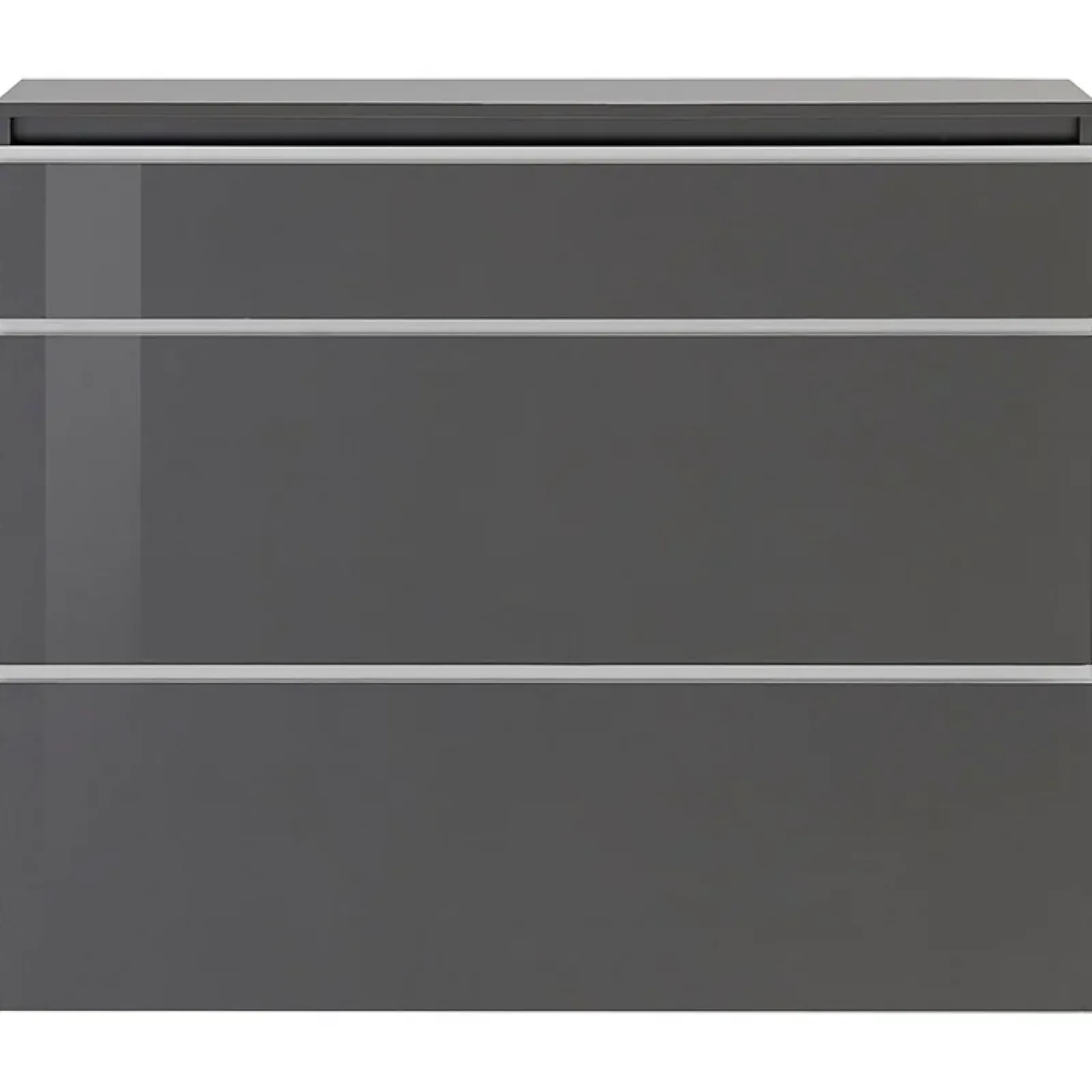 Garnero Arredamenti Scarpiere E Cassepanche|Scarpiere-Scarpiera ingresso 120x108h cm 2 ante lucido Eclisse Antracite