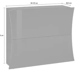 Garnero Arredamenti Scarpiere E Cassepanche|Scarpiere-Scarpiera sospesa 100x82h cm 2 ante moderna bianco lucido Neve