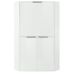 Garnero Arredamenti Scrivanie Per Ragazzi|Scrivanie Ufficio-Scrivania a scomparsa 70x67cm angolare bianco lucido Pinko