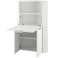 Garnero Arredamenti Scrivanie Per Ragazzi|Scrivanie Ufficio-Scrivania a scomparsa 70x67cm angolare bianco lucido Pinko