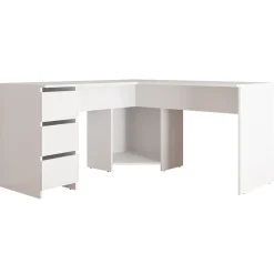 Garnero Arredamenti Scrivanie Per Ragazzi|Scrivanie Ufficio-Scrivania angolare 142x142cm bianco Chantal