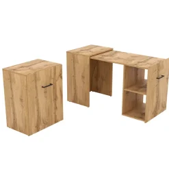 Garnero Arredamenti Scrivanie Per Ragazzi|Scrivanie Ufficio-Scrivania 42-132cm moderna salvaspazio richiudibile Rocky Quercia