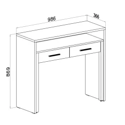 Garnero Arredamenti Scrivanie Ufficio|Scrivanie Ufficio-Scrivania 37/71cm ufficio bianco frassino cemento Maybelle Bianco Opaco - Cemento