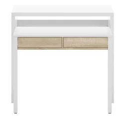 Garnero Arredamenti Scrivanie Per Ragazzi|Scrivanie Ufficio-Scrivania 36/66cm ufficio moderna bianco opaco rovere Adam Gihome®