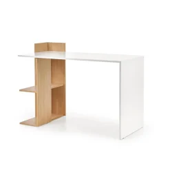 Garnero Arredamenti Scrivanie Per Ragazzi|Scrivanie Ufficio-Scrivania 122/57cm ufficio moderna bianco rovere Lauren Gihome® Bianco Opaco - Rovere