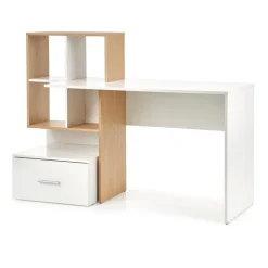 Garnero Arredamenti Scrivanie Per Ragazzi|Scrivanie Ufficio-Scrivania 149/50cm ufficio moderna bianco rovere Jade Gihome® Bianco Opaco - Rovere