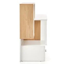 Garnero Arredamenti Scrivanie Per Ragazzi|Scrivanie Ufficio-Scrivania 149/50cm ufficio moderna bianco rovere Jade Gihome® Bianco Opaco - Rovere