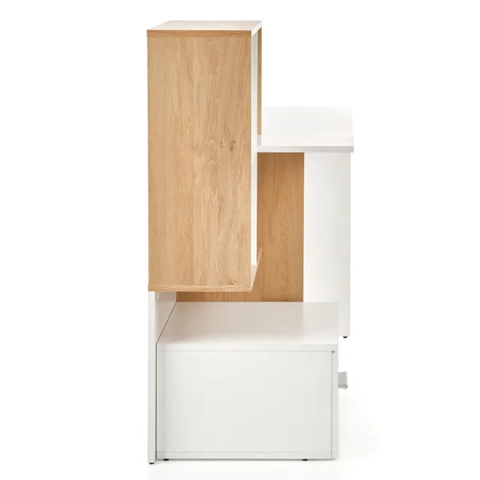 Garnero Arredamenti Scrivanie Per Ragazzi|Scrivanie Ufficio-Scrivania 149/50cm ufficio moderna bianco rovere Jade Gihome® Bianco Opaco - Rovere