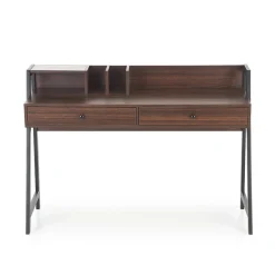 Garnero Arredamenti Consolle Fissa|Consolle Fissa-Scrivania consolle design moderno 128x87cm noce nero Fiordalisio