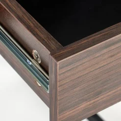 Garnero Arredamenti Consolle Fissa|Consolle Fissa-Scrivania consolle design industrial 123x75cm noce nero Lupino