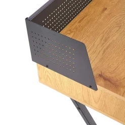 Garnero Arredamenti Consolle Fissa|Consolle Fissa-Scrivania consolle ingresso 110x51cm rovere nero metallo Toler