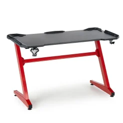 Garnero Arredamenti Scrivanie Per Ragazzi|Scrivanie Ufficio-Scrivania gaming moderna 122x74cm nero rosso Geranio