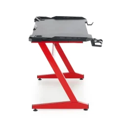 Garnero Arredamenti Scrivanie Per Ragazzi|Scrivanie Ufficio-Scrivania gaming moderna 122x74cm nero rosso Geranio