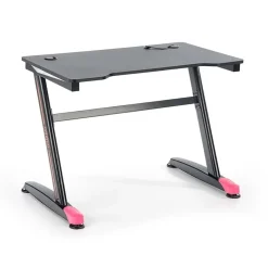 Garnero Arredamenti Scrivanie Per Ragazzi|Scrivanie Ufficio-Scrivania gaming salvaspazio 100x60cm nero fucsia Agamennone