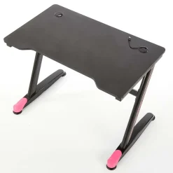 Garnero Arredamenti Scrivanie Per Ragazzi|Scrivanie Ufficio-Scrivania gaming salvaspazio 100x60cm nero fucsia Agamennone