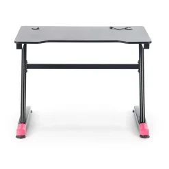 Garnero Arredamenti Scrivanie Per Ragazzi|Scrivanie Ufficio-Scrivania gaming salvaspazio 100x60cm nero fucsia Agamennone