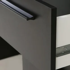 Garnero Arredamenti Scrivanie Per Ragazzi|Scrivanie Ufficio-Scrivania gaming 140x91cm moderna con led 2 cassetti nera Crash