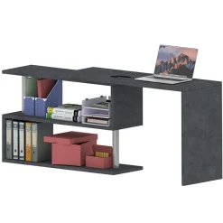 Garnero Arredamenti Scrivanie Ufficio|Scrivanie Ufficio-Scrivania girevole 65-120cm Havana Ossido