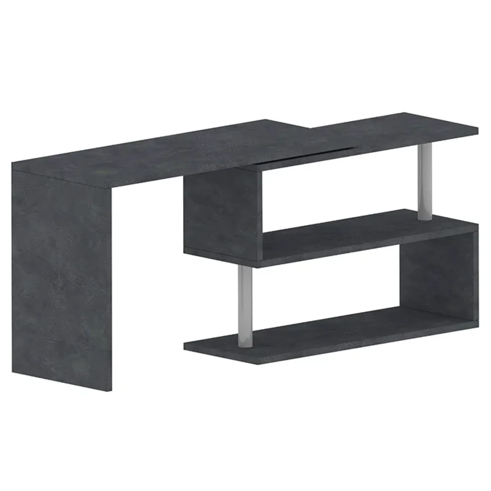 Garnero Arredamenti Scrivanie Ufficio|Scrivanie Ufficio-Scrivania girevole 65-120cm Havana Ossido