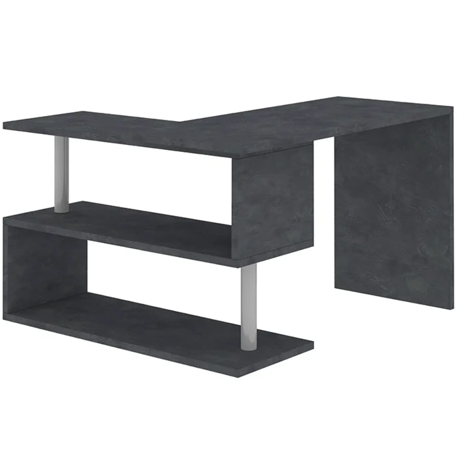 Garnero Arredamenti Scrivanie Ufficio|Scrivanie Ufficio-Scrivania girevole 65-120cm Havana Ossido