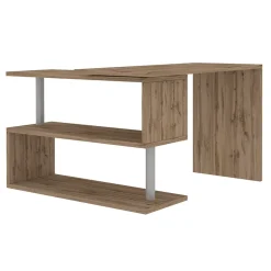 Garnero Arredamenti Scrivanie Ufficio|Scrivanie Ufficio-Scrivania girevole 65-120cm chiaro Havana Rovere