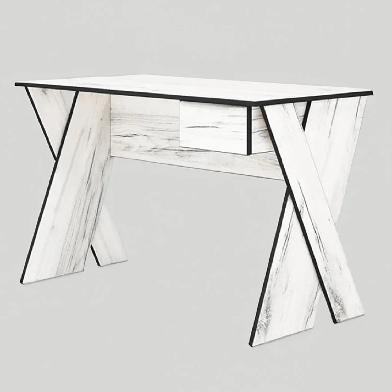 Garnero Arredamenti Scrivanie Per Ragazzi-Scrivania moderna 120x75cm 1 cassetto bianco rustico Zadar