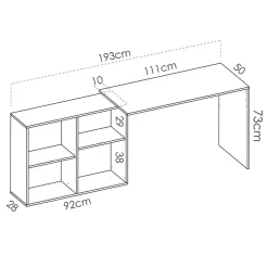 Garnero Arredamenti Scrivanie Per Ragazzi|Scrivanie Ufficio-Scrivania ufficio angolare salvaspazio 121x96cm rovere Sunny