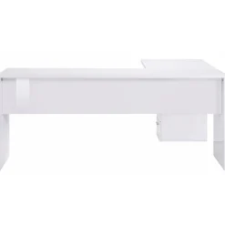 Garnero Arredamenti Scrivanie Ufficio|Scrivanie Ufficio-Scrivania ufficio angolare 180x160cm OfficeScape Bianco Lucido