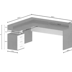 Garnero Arredamenti Scrivanie Ufficio|Scrivanie Ufficio-Scrivania ufficio angolare 180x160cm OfficeScape Rovere