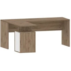 Garnero Arredamenti Scrivanie Ufficio|Scrivanie Ufficio-Scrivania ufficio angolare 180x160cm OfficeScape Rovere