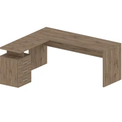Garnero Arredamenti Scrivanie Ufficio|Scrivanie Ufficio-Scrivania ufficio angolare 180x160cm OfficeScape Rovere