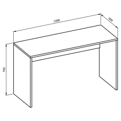 Garnero Arredamenti Scrivanie Per Ragazzi|Scrivanie Ufficio-Scrivania ufficio moderna 130x50cm Callum Rovere