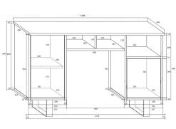 Garnero Arredamenti Scrivanie Per Ragazzi|Scrivanie Ufficio-Scrivania ufficio moderna 120x42cm bianco opaco e lucido Kelli Bianco Opaco - Bianco Lucido