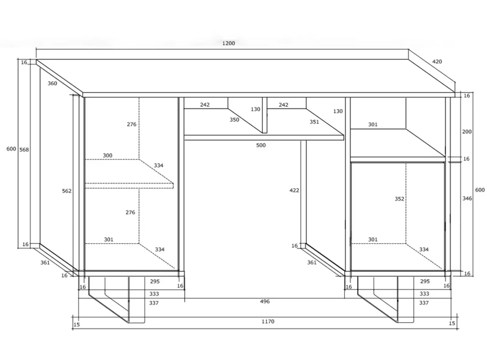 Garnero Arredamenti Scrivanie Per Ragazzi|Scrivanie Ufficio-Scrivania ufficio moderna 120x42cm bianco opaco e lucido Kelli Bianco Opaco - Bianco Lucido