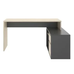 Garnero Arredamenti Scrivanie Per Ragazzi|Scrivanie Ufficio-Scrivania ufficio salvaspazio 230x51cm rovere grafite Teddy Rovere - Grafite