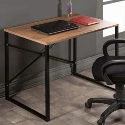 Garnero Arredamenti Scrivanie Per Ragazzi-Scrivania ufficio salvaspazio 90x60cm noce nero Cassino