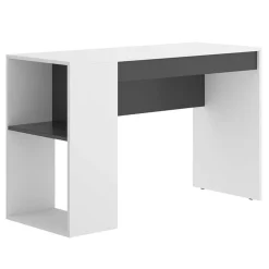 Garnero Arredamenti Scrivanie Per Ragazzi|Scrivanie Ufficio-Scrivania ufficio salvaspazio 115x50cm bianco opaco grafite Tiger Bianco Opaco - Grafite