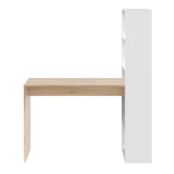 Garnero Arredamenti Scrivanie Per Ragazzi|Scrivanie Ufficio-Scrivania ufficio salvaspazio moderna 120x144cm rovere bianco Jolie Bianco Opaco - Rovere