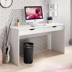 Garnero Arredamenti Scrivanie Per Ragazzi|Scrivanie Ufficio-Scrivania ufficio 138x76cm con cassetti bianca Merlo Bianco Opaco