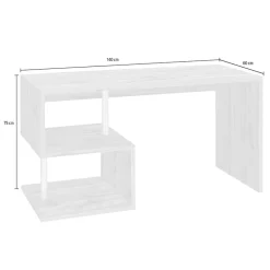 Garnero Arredamenti Scrivanie Ufficio|Scrivanie Ufficio-Scrivania ufficio 140x75cm ErgoDesk Rovere