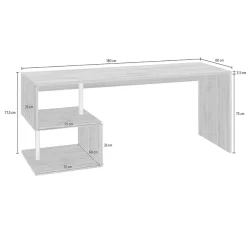Garnero Arredamenti Scrivanie Ufficio|Scrivanie Ufficio-Scrivania ufficio 180x78cm ErgoDesk Rovere